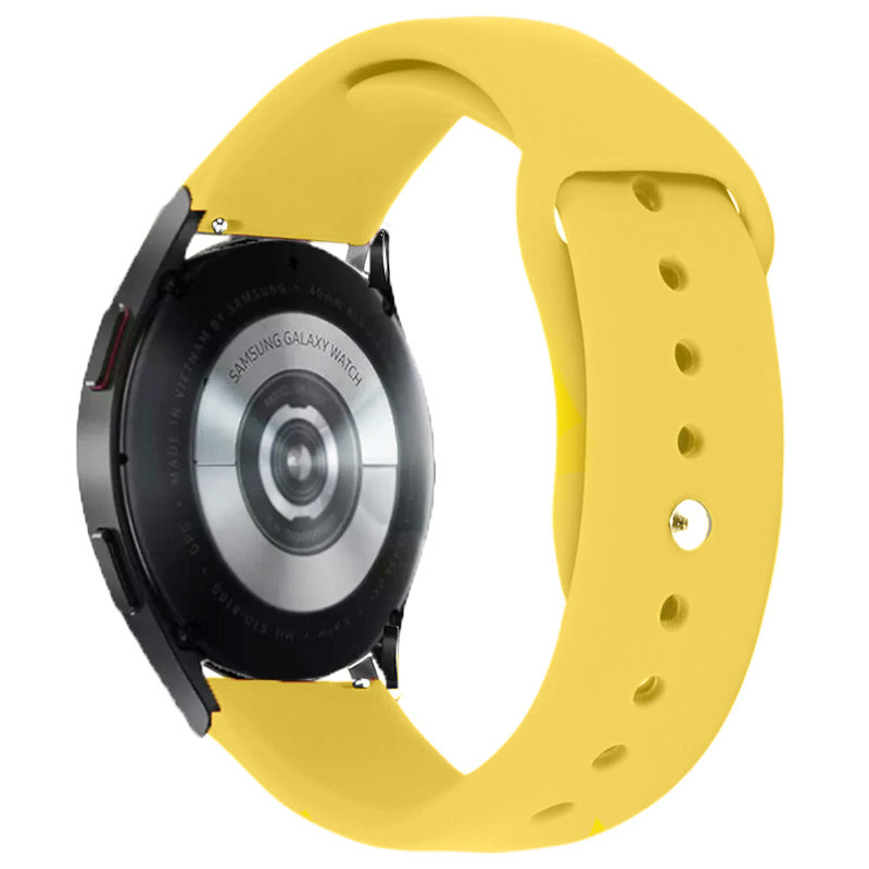 Силіконовий ремінець Sport для Smart Watch 20mm (Жовтий / Yellow)