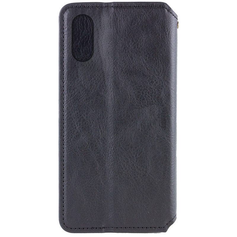 Фото Кожаный чехол-книжка GETMAN Cubic (PU) для Apple iPhone X / XS (5.8") (Черный) на vchehle.ua