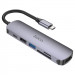 Переходник Hoco HB28 Multi-function 6in1 (Type-C to HDTV+USB3.0+USB2.0+SD+TF+PD)