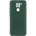 Чохол Silicone Cover Lakshmi Full Camera (AA) на Xiaomi Redmi Note 9 / Redmi 10X (Зелений / Dark green)
