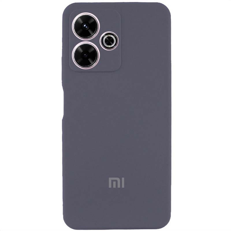 Чехол Silicone Cover Lakshmi Full Camera (AAA) with Logo для Xiaomi Redmi 13 4G / Poco M6 4G (Серый / Dark Gray)