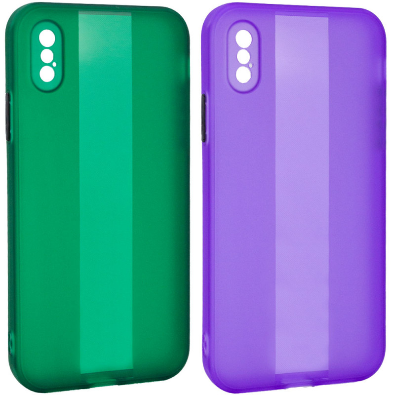 Чехол TPU Glossy Line Full Camera для Apple iPhone X / XS (5.8")
