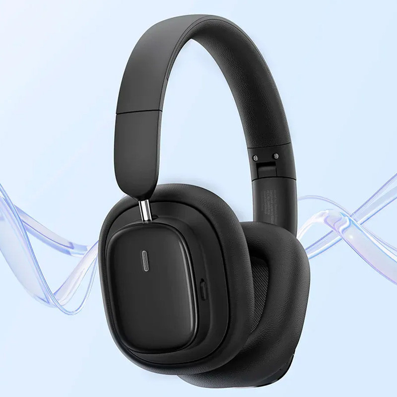 Замовити Накладні бездротові навушники Baseus Bowie H1i Noise-Cancellation (A00050402) (Cluster Black) на vchehle.ua