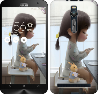 

Чехол Милая девочка с зайчиком для Asus Zenfone 2 ZE551ML 636774