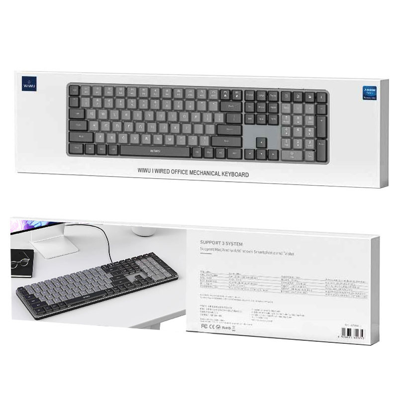 Купить Проводная клавиатура WIWU KB-01 Wired Keyboard for laptop (Black) на vchehle.ua