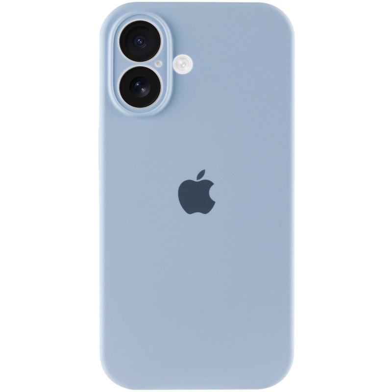 Фото Чехол Silicone Case Full Camera Protective (AA) для Apple iPhone 16 (6.1") (Голубой / Sweet Blue) на vchehle.ua