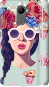 Чехол Девушка с цветами для Xiaomi Redmi 4