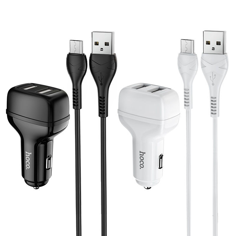 АЗУ Hoco Z36 Leader 2.4A (2USB-A) + кабель USB to MicroUSB