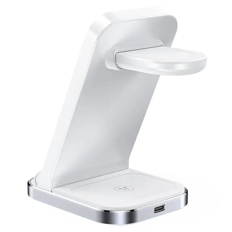 Фото БЗУ Acefast E15 desktop 3-in-1 (White) на vchehle.ua