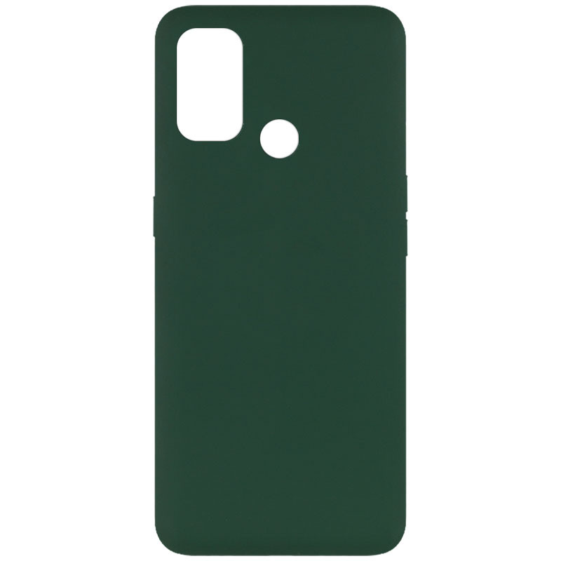 Чохол Silicone Cover Full without Logo (A) на Oppo A53 / A32 / A33 (Дефект упаковки / Зелений / Dark Green)