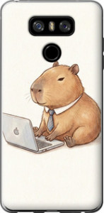 Чехол Funny Capybara CEO Working для LG G6 