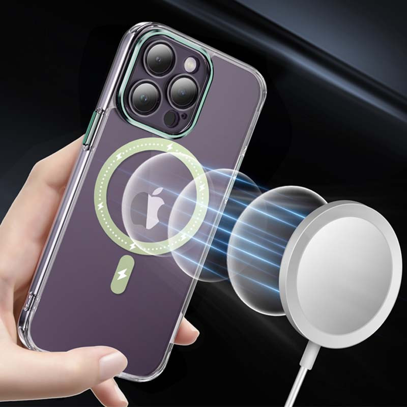 Заказать Чехол TPU+PC Colorful with Magnetic Safe для Apple iPhone 13 Pro Max (6.7") (Green) на vchehle.ua