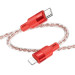 Фото Дата кабель Hoco X99 Crystal Junction PD 27W Type-C to Lightning (1.2m) (Red) в магазине vchehle.ua