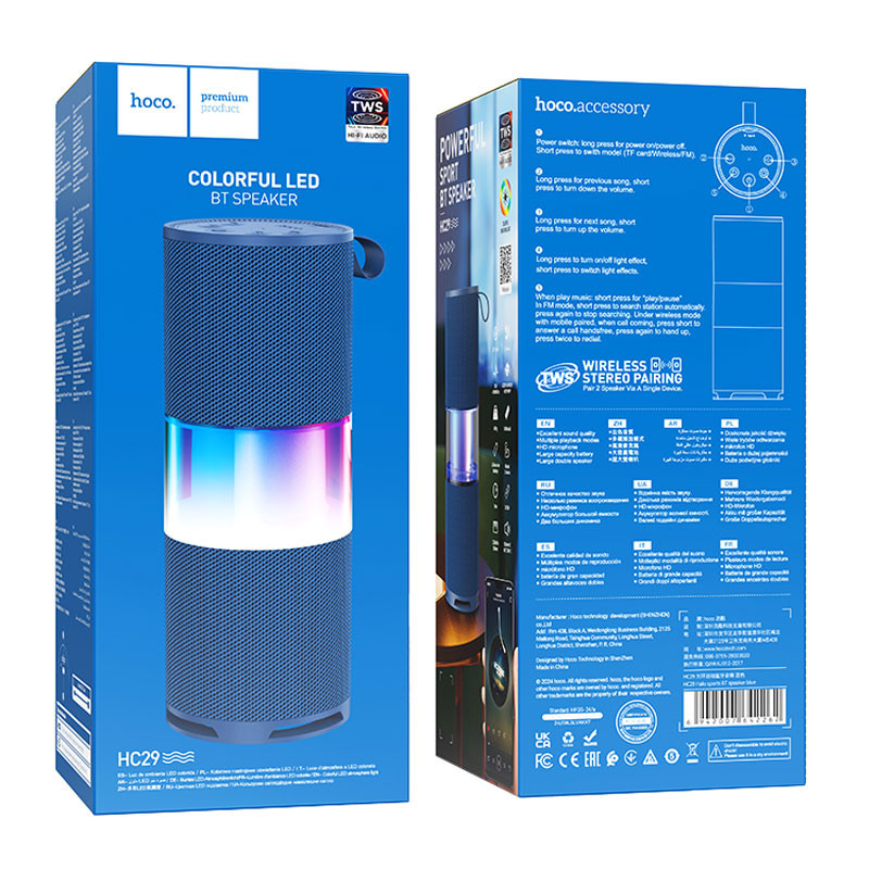 Фото Bluetooth Колонка Hoco HC29 Halo sports (Blue) на vchehle.ua