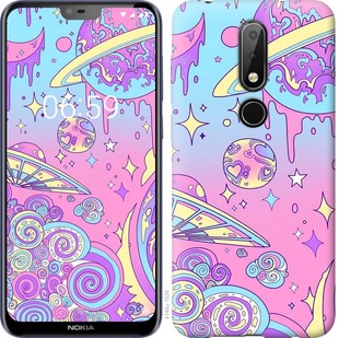 

Чохол Рожева галактика на Nokia 6.1 Plus 688764