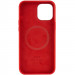 Фото Уценка Чехол Silicone case (AAA) full with Magsafe and Animation для Apple iPhone 12 Pro Max (6.7") (Дефект упаковки / Красный / Red) в магазине vchehle.ua
