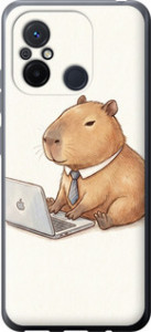 Чохол Funny Capybara CEO Working на Xiaomi Redmi 12C