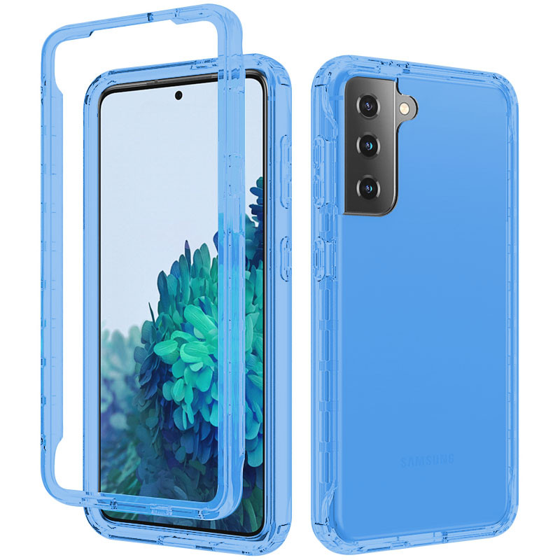 Чехол TPU+PC Full Body с защитой 360 для Samsung Galaxy S21 (Синий)