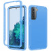 Чехол TPU+PC Full Body с защитой 360 для Samsung Galaxy S21 (Синий)