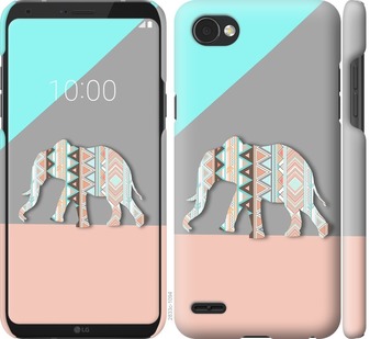 

Чехол Узорчатый слон для LG Q6 672379
