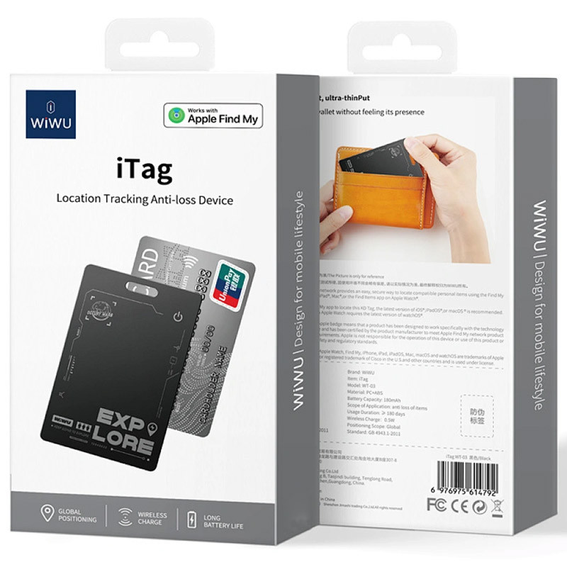 Фото Трекер WIWU iTag WT-03 (Black) на vchehle.ua