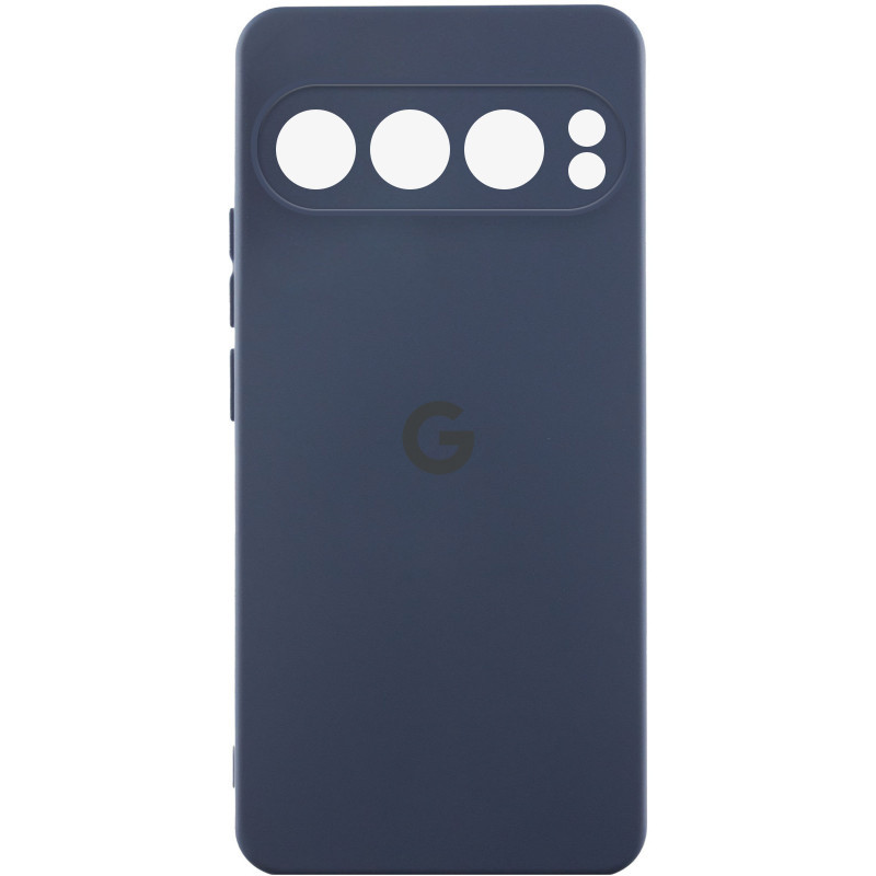 Чохол Silicone Cover Lakshmi Full Camera (AAA) with Logo на Google Pixel 9 Pro XL (Темно-синій / Midnight blue)