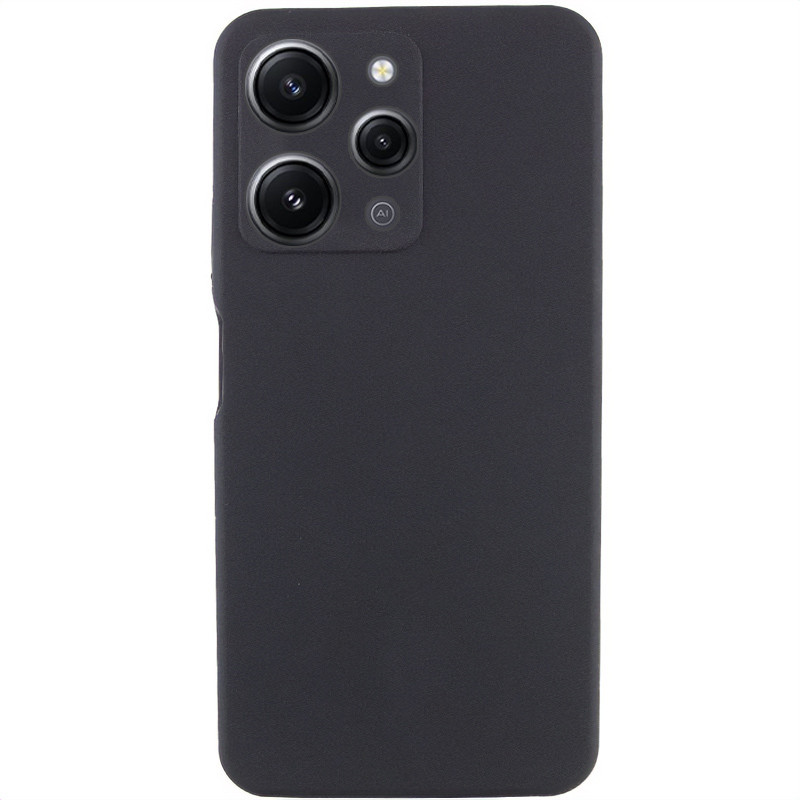 Чохол Silicone Cover Lakshmi Full Camera (AAA) на Xiaomi Redmi 12 (Чорний / Black)