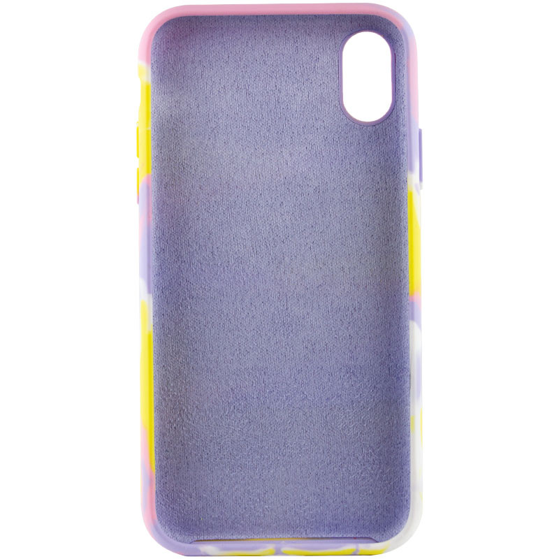 Фото Чехол Silicone case full Aquarelle для Apple iPhone XR (6.1") (Сиренево-желтый) в магазине vchehle.ua