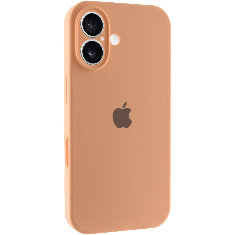 Чохол Silicone Case Full Camera Protective (AA) на Apple iPhone 16 (6.1") (Помаранчевий / Cantaloupe)