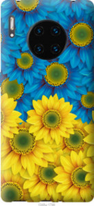 Чехол Жёлто-голубые цветы для Huawei Mate 30 Pro