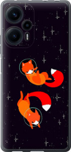 Чехол Лисички в космосе для Xiaomi Poco F5