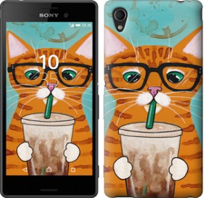 Чохол Зеленоокий кіт в окулярах на Sony Xperia M4 Aqua E2312