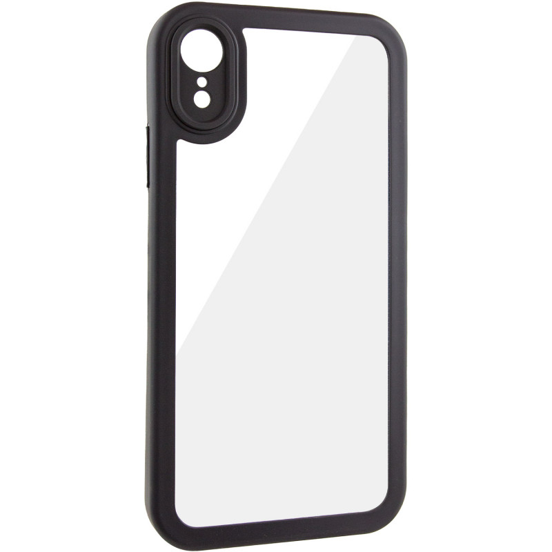 Фото TPU чохол Transparent + Colour 1,5mm на Apple iPhone XR (6.1") (Black) на vchehle.ua