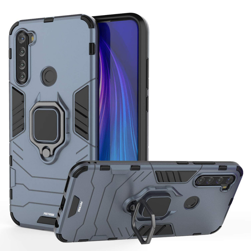 Фото Ударопрочный чехол Transformer Ring for Magnet для Xiaomi Redmi Note 8T (Серый / Metal slate) на vchehle.ua