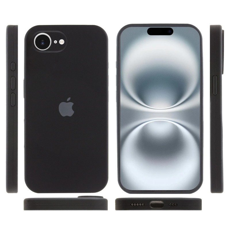 Фото Чохол Silicone Case Full Camera Protective (AA) на Apple iPhone 16e (6.1") (Чорний / Black) в маназині vchehle.ua