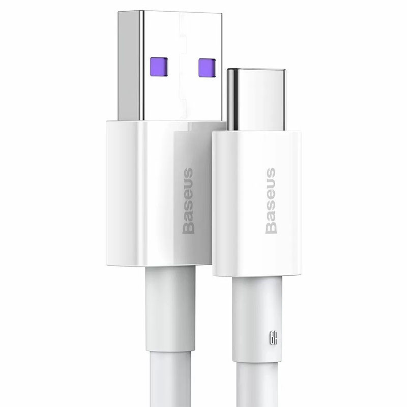 Фото Дата кабель Baseus Superior Series Fast Charging USB to Type-C PD 66W (2m) (CATYS-A) (Білий) в маназині vchehle.ua