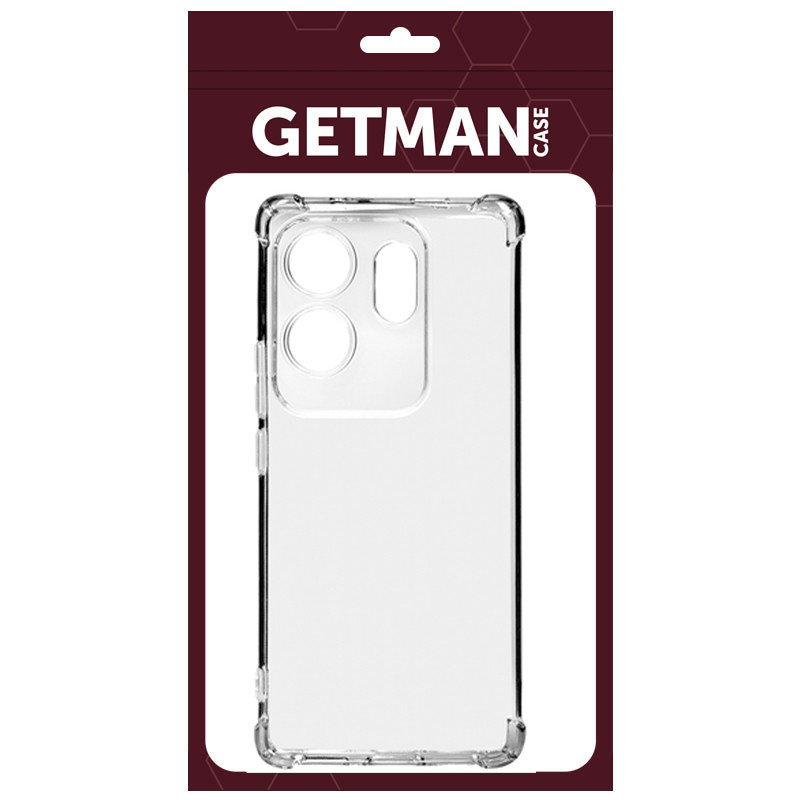 Фото TPU чехол GETMAN Ease logo усиленные углы Full Camera для Infinix Zero 30 4G (Бесцветный (прозрачный)) на vchehle.ua