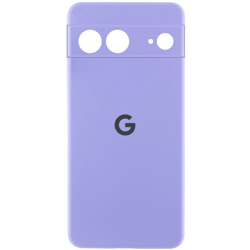 Чохол Silicone Cover Lakshmi Full Camera (AAA) with Logo на Google Pixel 7 (Бузковий / Dasheen)