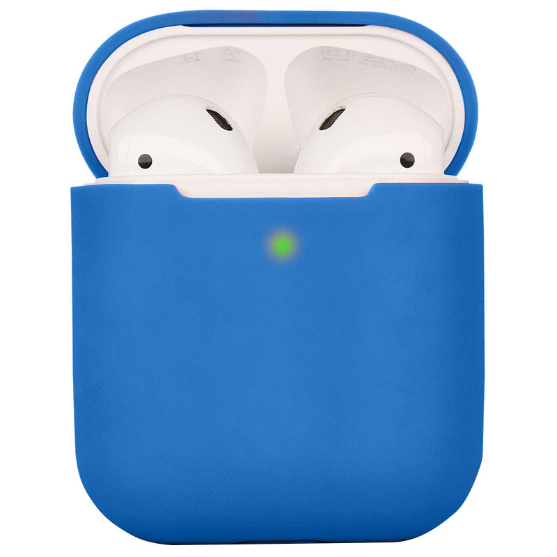 

Силіконовий футляр для навушників AirPods 1/2 (Синій / Royal blue) 1132339