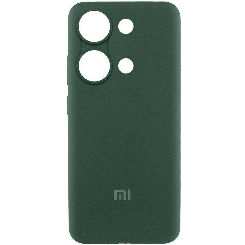 Чехол Silicone Cover Lakshmi Full Camera (AAA) with Logo для Xiaomi Redmi Note 13 Pro 4G (Зеленый / Cyprus Green)