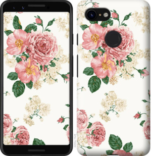

Чехол цветочные обои v1 для Google Pixel 3 779426