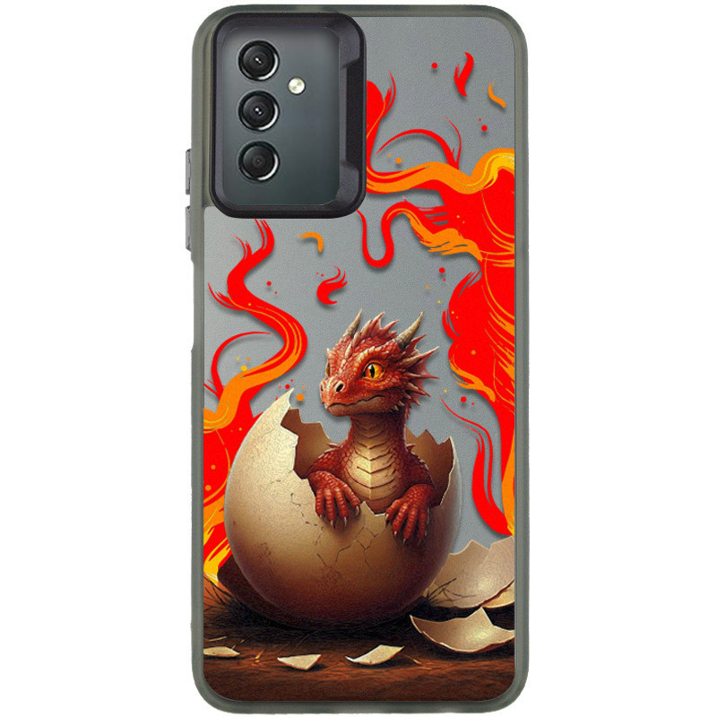 TPU+PC чохол TakiTaki Fantasy magic glow на Samsung Galaxy A24 4G (Fire dragon - Black)