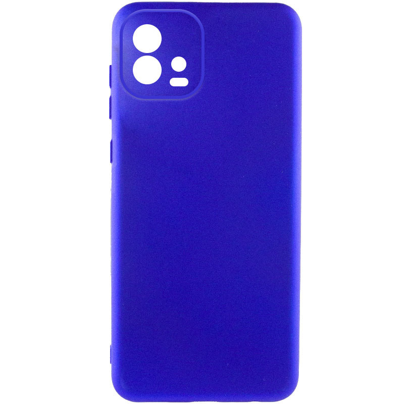 Чехол Silicone Cover Lakshmi Full Camera (A) для Motorola Moto G72 (Синий / Iris)