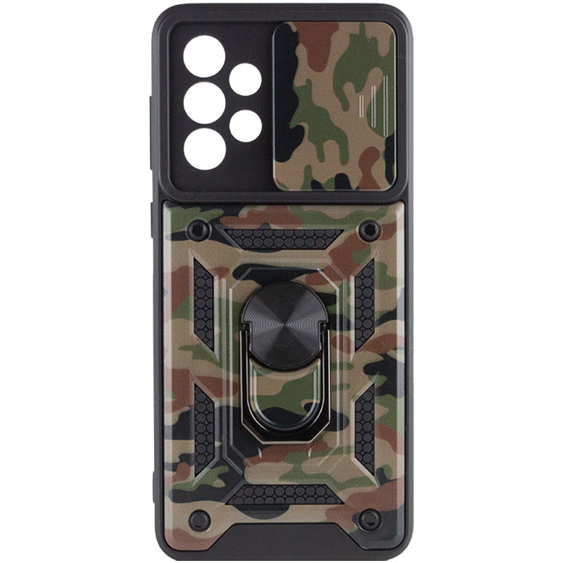 Фото Ударопрочный чехол Camshield Serge Ring Camo для Samsung Galaxy A73 5G (Коричневый / Army Brown) на vchehle.ua