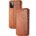 Фото Шкіряний чохол-книжка GETMAN Cubic (PU) на Samsung Galaxy A52 4G / A52 5G / A52s (Коричневий) на vchehle.ua