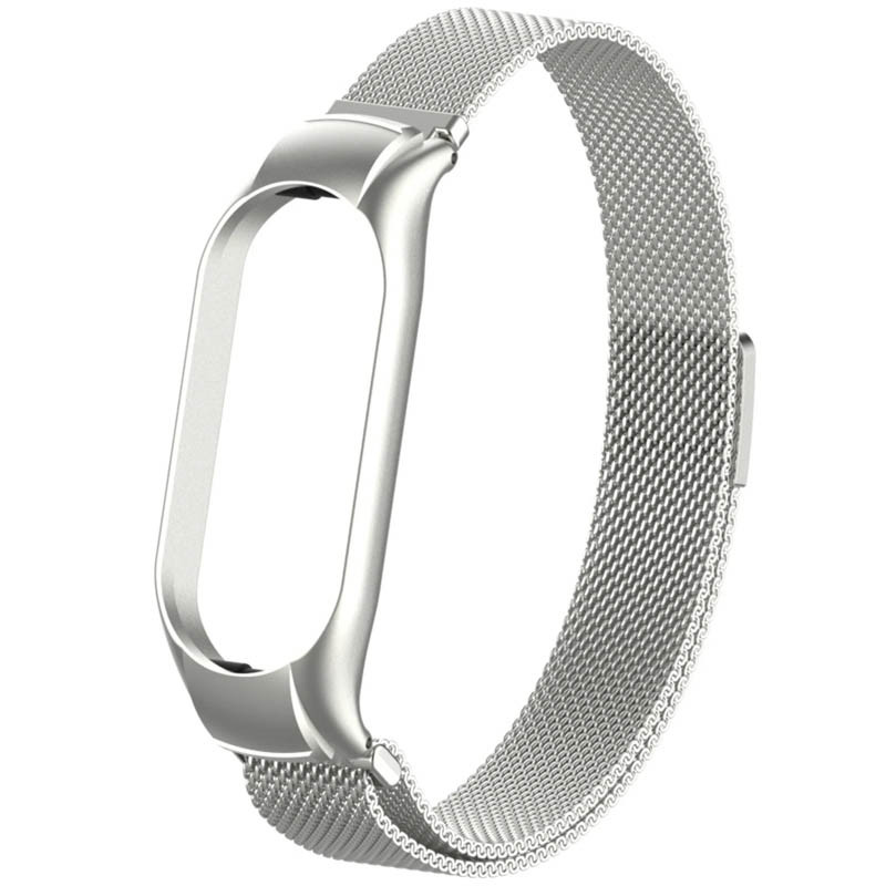 Ремешок Milanese Loop Design для Xiaomi Mi Band 8 (Silver)