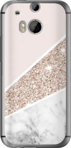 Чехол Пастельный мрамор для HTC One M8