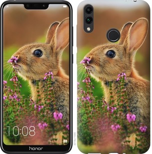 Чехол Кролик и цветы для Huawei Y7 2019
