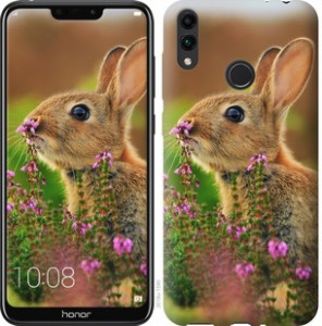 Чехол Кролик и цветы для Huawei Y7 (2019)