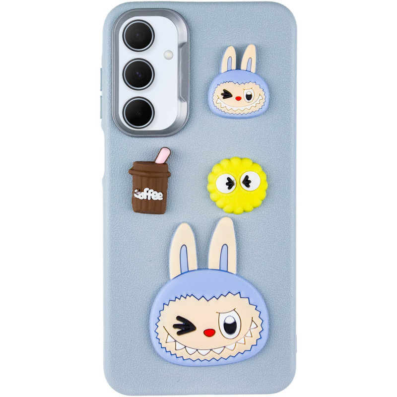 Фото Чохол TPU Leather Toys на Samsung Galaxy A15 4G/5G / M15 5G (Labubu / Blue) на vchehle.ua